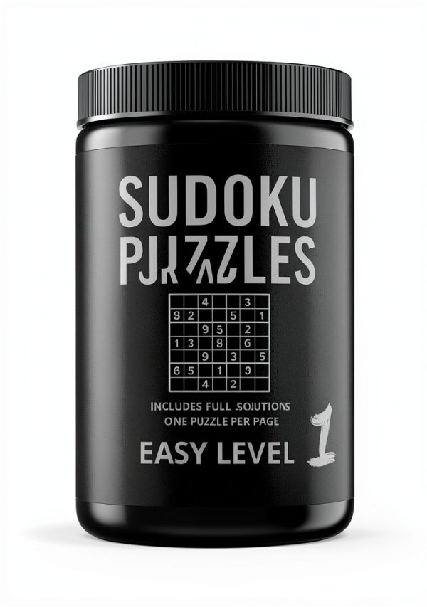 Sudoku Puzzle Book for Kindle – 204 Page Print Replica by PuzzlePress-0