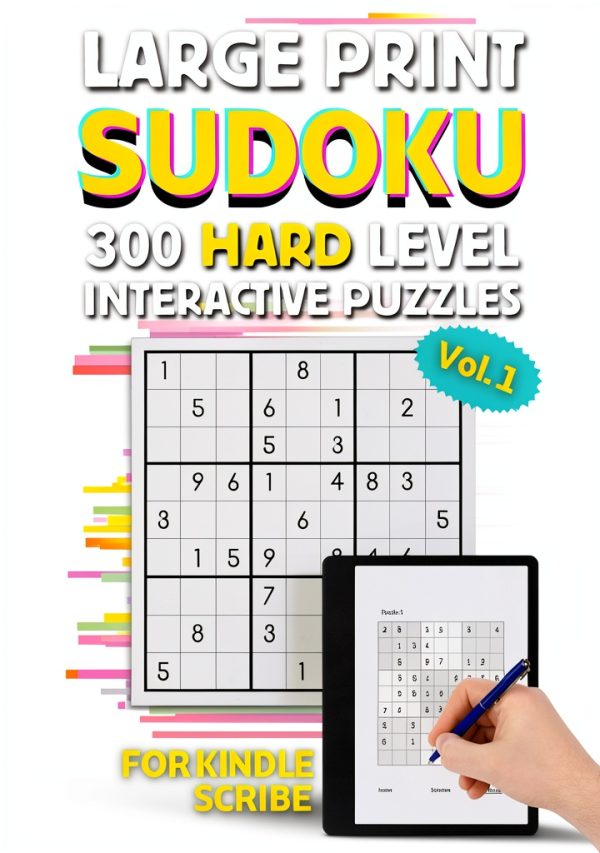 Sudoku Logic Puzzle Kindle Edition by PuzzlePress 607‑Page Print-0