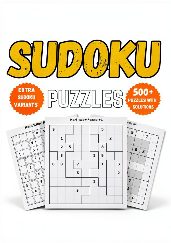 Jigsaw Sudoku Collection Book 4 Print Replica - 1045 Pages Puzzle Book-0