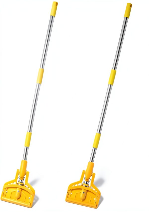 Commercial Heavy Duty Mop Handle 61" Stainless Steel 2-Pack FreshFarm-0