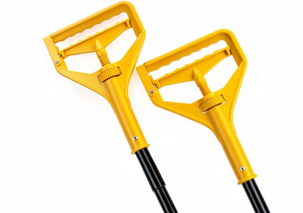 Commercial Mop Handle Heavy Duty 58" by VOUBIEN Yellow 2‑Pack-0