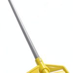 Rubbermaid Commercial H136 Invader Aluminum Side-Gate Wet-Mop Handle, 1 dia x 60, Gray/Yellow-0