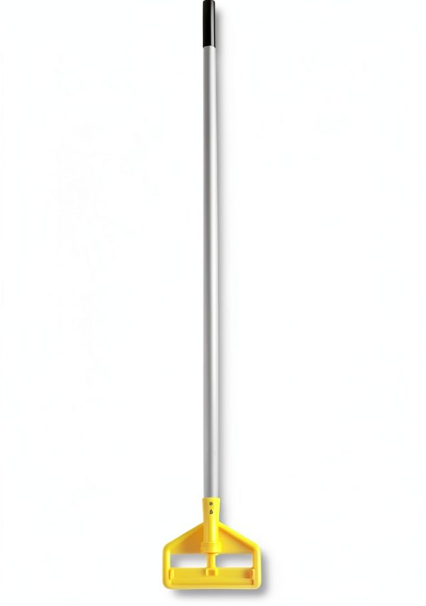 Rubbermaid Commercial H136 Invader Aluminum Side-Gate Wet-Mop Handle, 1 dia x 60, Gray/Yellow-1