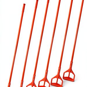 Matthew Heavy Duty Screw Clamp Mop Handle 60in Fiberglass Red 6Pack-0