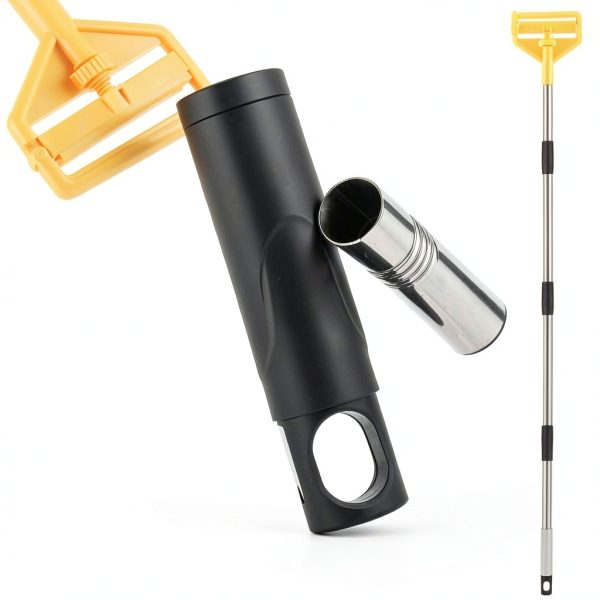 TOXYMHO Commercial Heavy Duty Mop Handle 58" Adjustable Yellow-4