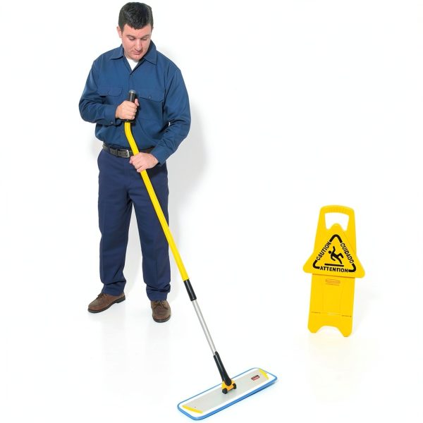 Rubbermaid HYGEN Quick-Connect Extendable Mop Handle 48‑72 in Yellow-1