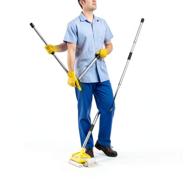 TOXYMHO Commercial Heavy Duty Mop Handle 58" Adjustable Yellow-2