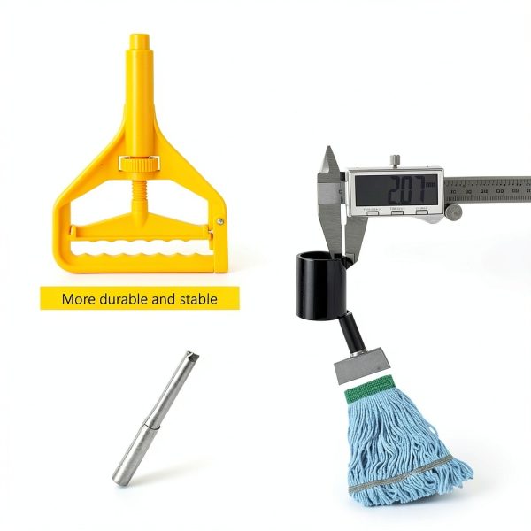 Commercial Mop Handle Heavy Duty 58" by VOUBIEN Yellow 2‑Pack-1