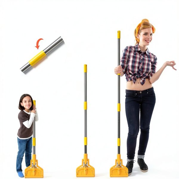 Commercial Heavy Duty Mop Handle 61" Stainless Steel 2-Pack FreshFarm-2